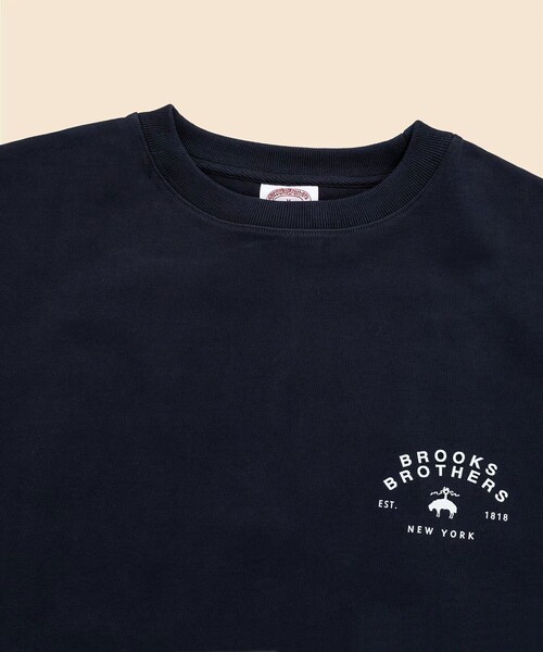 BROOKS BROTHERS(ブルックスブラザーズ)の「USAコットンジャージー ヘビーウェイト グラフィックロゴ Tシャツ(Tシャツ/カットソー・メンズ・モスグリーン/ホワイト/ネイビー/グレー・MEDIUM/SMALL/X-LARGE/LARGE)」の13枚目の写真