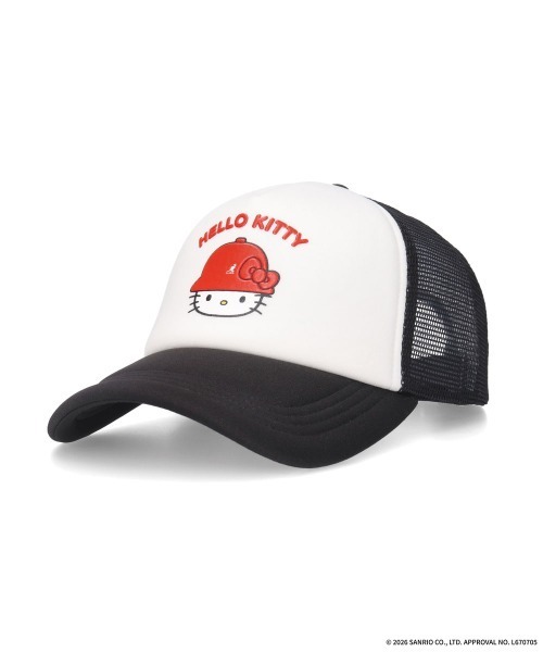 KANGOL(カンゴール)の「KANGOL HELLO KITTY TRUCKER MESH CAP / カンゴール(キャップ・レディース・ブラック/ピンク・LARGE/MEDIUM)」の4枚目の写真