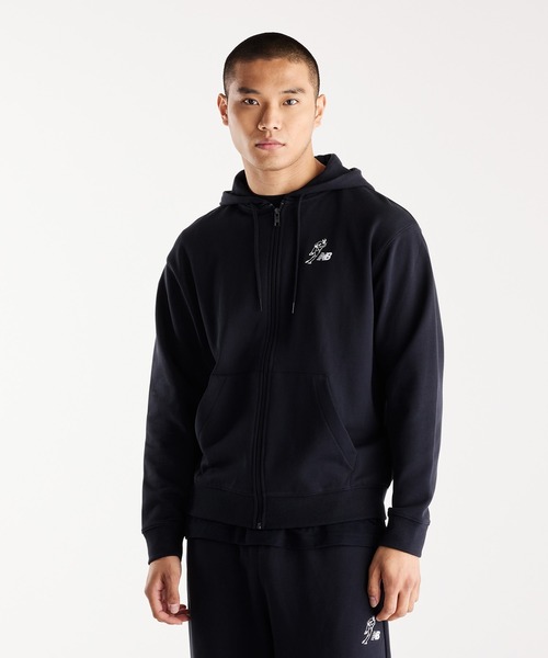 NEW BALANCE(ニューバランス)の「大谷翔平オールウェイズオンロゴスウェットフルジップ(パーカー・メンズ・ヘザーグレー/グレイッシュブルー/ブラック・LARGE/SMALL/XXX-LARGE/XX-LARGE)」の2枚目の写真