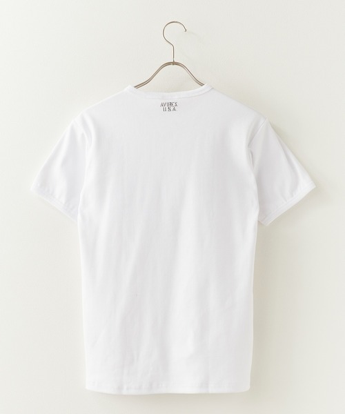 AVIREX(アヴィレックス)の「AVIREX/アビレックス DAILY S/S RIB CREW NECK TEE クルーネック Tシャツ(Tシャツ/カットソー・メンズ・ホワイト/ブラック・M/S/L)」の11枚目の写真