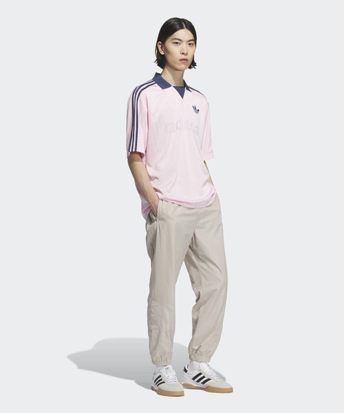 adidas(アディダス)の「襟付きゴーリートップ / アディダスオリジナルス adidas Originals(Tシャツ/カットソー・メンズ・ピンク・X-SMALL/X-LARGE/SMALL/MEDIUM/LARGE/3XL/XX-SMALL/XX-LARGE)」の5枚目の写真