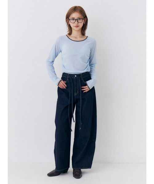 Ungrid(アングリッド)の「バックオープンベロアロングスリーブTee(Tシャツ/カットソー・レディース・ブラウン/ブルー/アイボリー・FREE)」の11枚目の写真