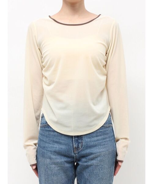 Ungrid(アングリッド)の「バックオープンベロアロングスリーブTee(Tシャツ/カットソー・レディース・ブラウン/ブルー/アイボリー・FREE)」の17枚目の写真