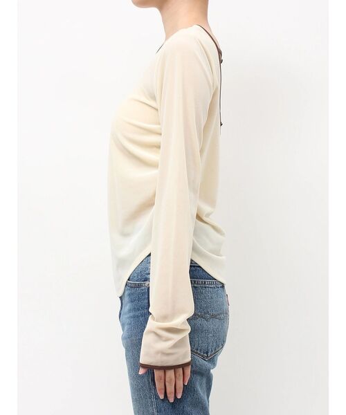Ungrid(アングリッド)の「バックオープンベロアロングスリーブTee(Tシャツ/カットソー・レディース・ブラウン/ブルー/アイボリー・FREE)」の18枚目の写真