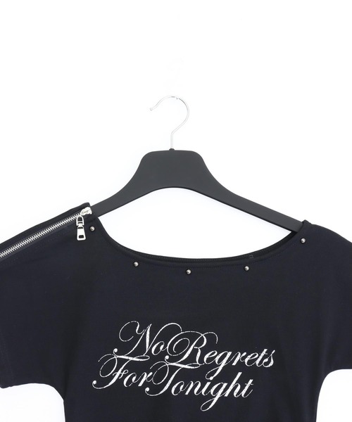 ANAP（アナップ）の「スタッズデザイン２ＷＡＹアシメトップス（Tシャツ/カットソー・レディース・ブラック/ホワイト・F）」の17枚目の写真