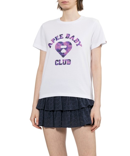APEE BY A BATHING APE(エイピーバイアベイシングエイプ)の「CAMO APEE BABY PRINTED TEE #1(Tシャツ/カットソー・レディース・ホワイト×パープル/ブラック×ピンク/ホワイト×ピンク/ブラック×パープル・SMALL/X-SMALL)」の9枚目の写真