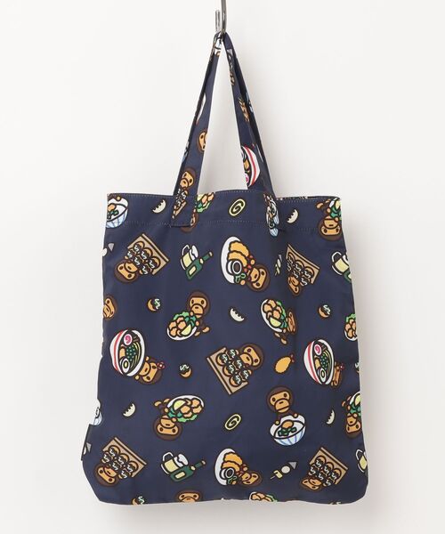 A BATHING APE（アベイシングエイプ）の「BABY MILO PLUSH DOLL TAKOYAKI TOTE BAG（トートバッグ・メンズ・ネイビー・FREE）」の6枚目の写真