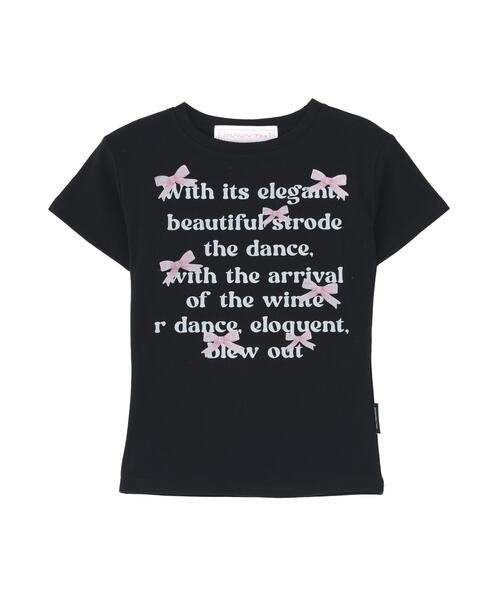 L.H.P(エルエイチピー)の「MAVYTH/メヴィス/LETTERRING RIBBON TEE(Tシャツ/カットソー・レディース・ホワイト/ブラック・M/S)」の6枚目の写真