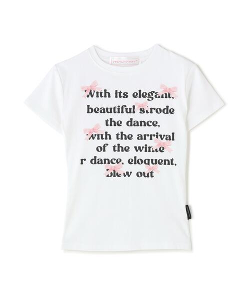 L.H.P(エルエイチピー)の「MAVYTH/メヴィス/LETTERRING RIBBON TEE(Tシャツ/カットソー・レディース・ホワイト/ブラック・M/S)」の15枚目の写真