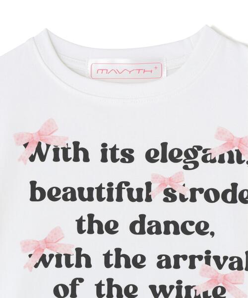 L.H.P(エルエイチピー)の「MAVYTH/メヴィス/LETTERRING RIBBON TEE(Tシャツ/カットソー・レディース・ホワイト/ブラック・M/S)」の17枚目の写真