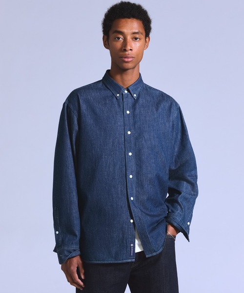 Levi's(リーバイス)の「Levi's/リーバイス BLUETAB(TM) リラックス ボタンダウン シャツ(シャツ/ブラウス・メンズ・ダークインディゴブルー・L/M/S/XL)」の1枚目の写真