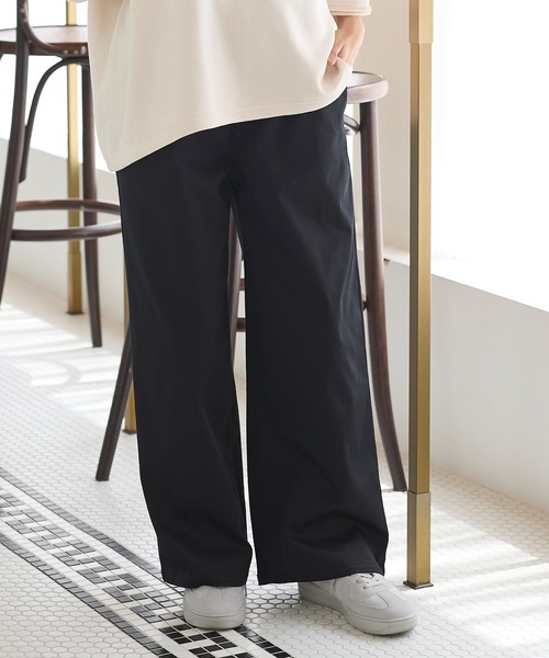 Honeys（ハニーズ）の「イージーストレート（股下６６ｃｍ）（その他パンツ・レディース・ネイビー/ブラウン系その他2/ブラック・LL/M/S/3L/L）」の2枚目の写真