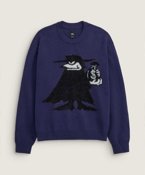 VANS(バンズ)の「CLASSIFIED セーター / Classified Crew Sweater Deep T VN000P93EMT1(ニット/セーター・メンズ・ダークパープル・MEDIUM/LARGE)」の1枚目の写真