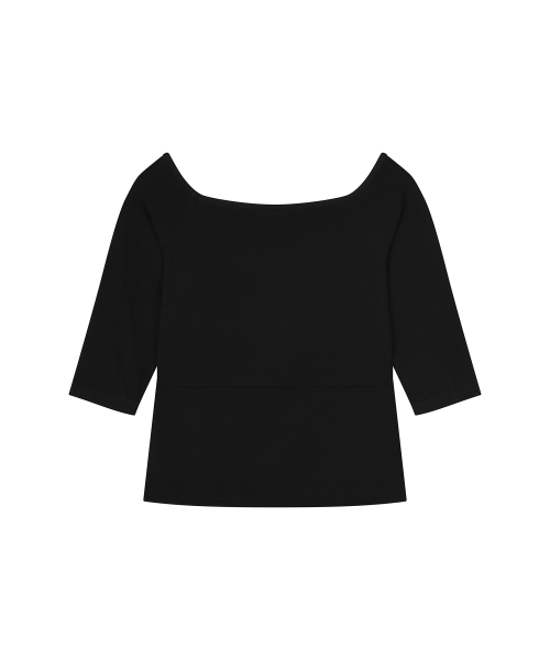 LMR(エルエムアール)の「ホットフィックスアイレットボートネックTシャツ ブラック(Tシャツ/カットソー・レディース・ブラック・SMALL/MEDIUM)」の9枚目の写真