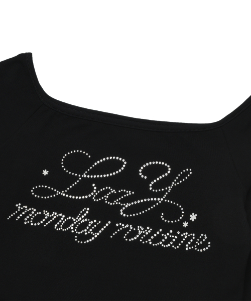 LMR(エルエムアール)の「ホットフィックスアイレットボートネックTシャツ ブラック(Tシャツ/カットソー・レディース・ブラック・SMALL/MEDIUM)」の11枚目の写真