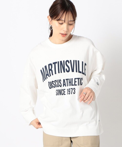 DISCUS(ディスカス)の「DISCUS別注 ロンT(Tシャツ/カットソー・レディース・ネイビー/レッド/ライトグレー/ホワイト・FREE)」の2枚目の写真