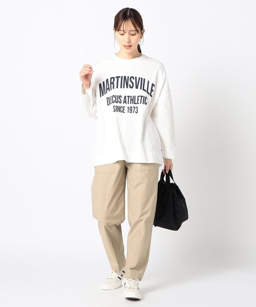 DISCUS(ディスカス)の「DISCUS別注 ロンT(Tシャツ/カットソー・レディース・ネイビー/レッド/ライトグレー/ホワイト・FREE)」の6枚目の写真