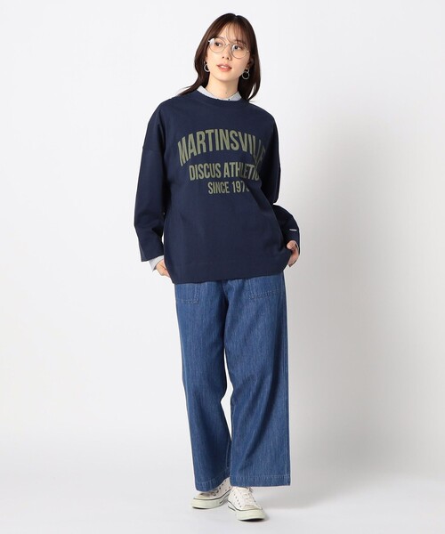 DISCUS(ディスカス)の「DISCUS別注 ロンT(Tシャツ/カットソー・レディース・ネイビー/レッド/ライトグレー/ホワイト・FREE)」の9枚目の写真