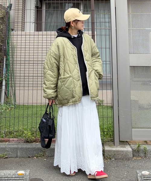 notch.(ノッチ)の「【notch. by KR】リバーシブルボアキルティングJK(ブルゾン・レディース・モカ/ブラック/オリーブ・M)」の9枚目の写真