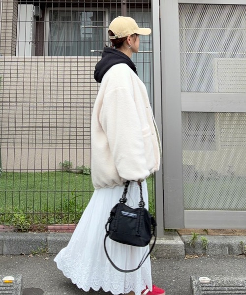 notch.(ノッチ)の「【notch. by KR】リバーシブルボアキルティングJK(ブルゾン・レディース・モカ/ブラック/オリーブ・M)」の13枚目の写真