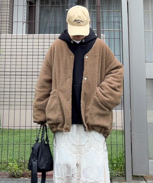 notch.(ノッチ)の「【notch. by KR】リバーシブルボアキルティングJK(ブルゾン・レディース・モカ/ブラック/オリーブ・M)」の17枚目の写真