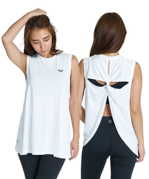 ROXY(ロキシー)の「ROXY FITNESS MAKE TODAY COUNT TANK バックツイストタンクトップ /速乾/UVカット/水陸両用 【2026年秋冬モデル】/ロキシー(タンクトップ・レディース・ブラック/ピンク/ホワイト・LARGE/MEDIUM/SMALL)」の2枚目の写真
