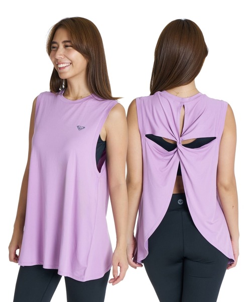 ROXY(ロキシー)の「ROXY FITNESS MAKE TODAY COUNT TANK バックツイストタンクトップ /速乾/UVカット/水陸両用 【2026年秋冬モデル】/ロキシー(タンクトップ・レディース・ブラック/ピンク/ホワイト・LARGE/MEDIUM/SMALL)」の3枚目の写真