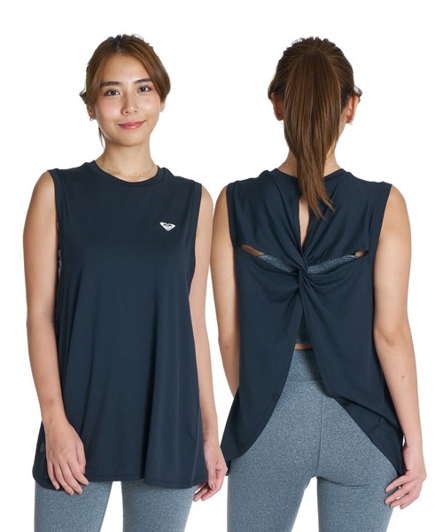 ROXY(ロキシー)の「ROXY FITNESS MAKE TODAY COUNT TANK バックツイストタンクトップ /速乾/UVカット/水陸両用 【2026年秋冬モデル】/ロキシー(タンクトップ・レディース・ブラック/ピンク/ホワイト・LARGE/MEDIUM/SMALL)」の1枚目の写真