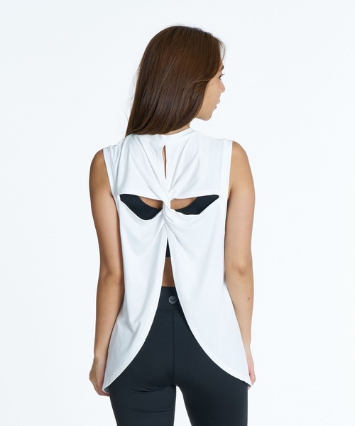 ROXY(ロキシー)の「ROXY FITNESS MAKE TODAY COUNT TANK バックツイストタンクトップ /速乾/UVカット/水陸両用 【2026年秋冬モデル】/ロキシー(タンクトップ・レディース・ブラック/ピンク/ホワイト・LARGE/MEDIUM/SMALL)」の9枚目の写真