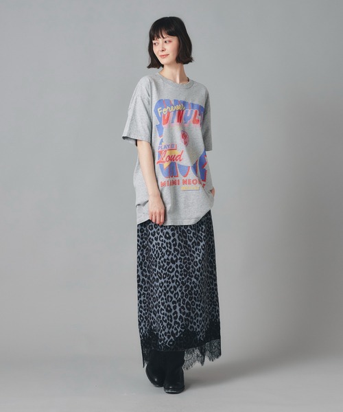 AT THE TRNK(アットザトランク)の「レコードプリント Tシャツ AT THE TRNK(Tシャツ/カットソー・レディース・ブラック/グレー/アイボリー・L/M)」の20枚目の写真