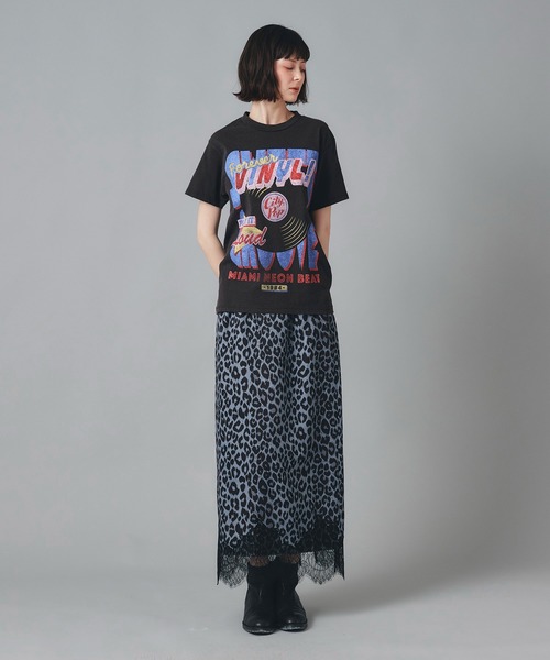 AT THE TRNK(アットザトランク)の「レコードプリント Tシャツ AT THE TRNK(Tシャツ/カットソー・レディース・ブラック/グレー/アイボリー・L/M)」の14枚目の写真