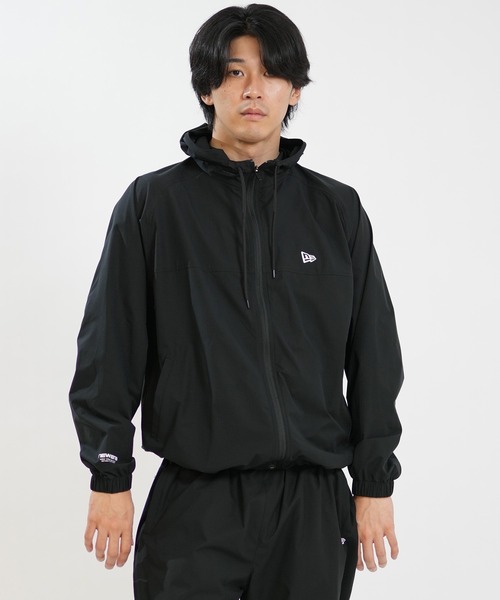 NEW ERA(ニューエラ)の「NEW ERA/ニューエラ ウーブンジャケット 15135401(ナイロンジャケット・メンズ・ブラック・XL/L)」の1枚目の写真