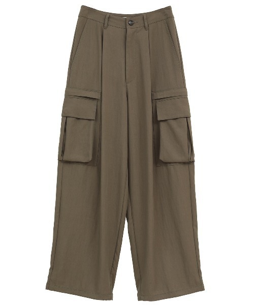 CLANE(クラネ)の「CLANE/クラネ/LOW WAIST POCKET CARGO PANTS(カーゴパンツ・レディース・ブラック/カーキ・1)」の1枚目の写真