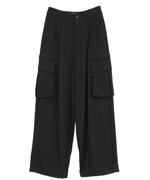 CLANE(クラネ)の「CLANE/クラネ/LOW WAIST POCKET CARGO PANTS(カーゴパンツ・レディース・ブラック/カーキ・1)」の2枚目の写真