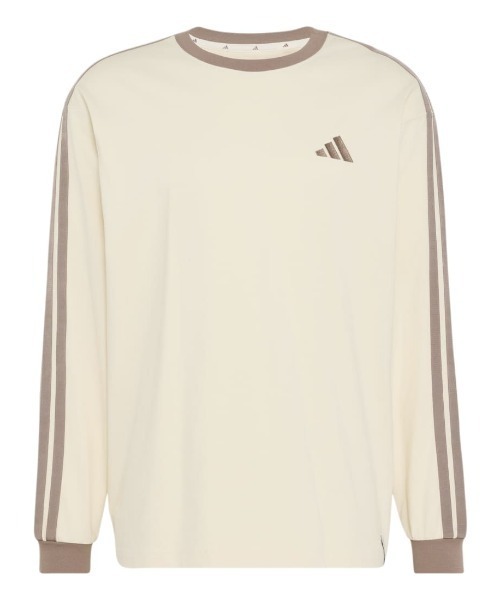adidas(アディダス)の「アディダス adidas エッセンシャル プラス ルーズフィット スリーストライプス シングルジャージー 長袖Tシャツ(Tシャツ/カットソー・メンズ・サックスブルー/アイボリー・LL/S/M/L/3L)」の12枚目の写真