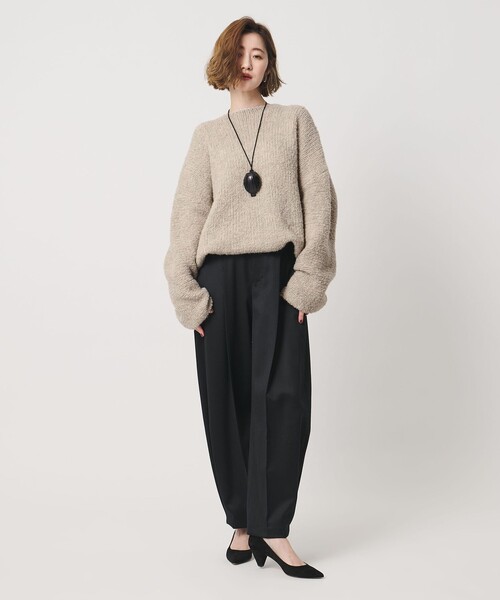 conte(コンテ)の「<conte>ミックス ブークレー ニットプルオーバー(ニット/セーター・レディース・ベージュ/ダークブラウン・FREE)」の13枚目の写真