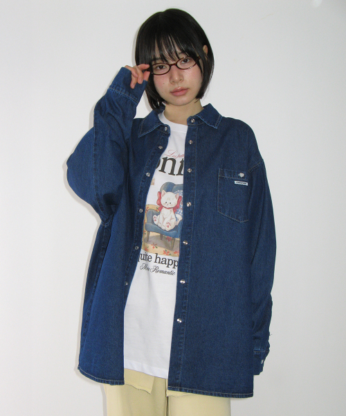 RONRON（ロンロン）の「BUTTON POCKET DENIM SHIRT INDIGO BLUE（シャツ/ブラウス・レディース・その他・FREE）」の2枚目の写真