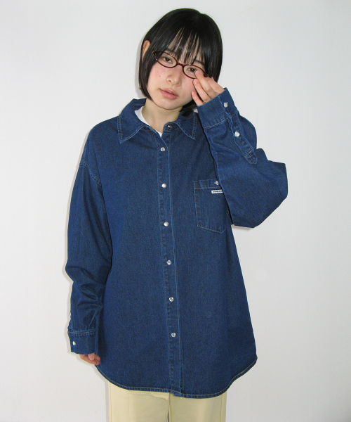 RONRON（ロンロン）の「BUTTON POCKET DENIM SHIRT INDIGO BLUE（シャツ/ブラウス・レディース・その他・FREE）」の5枚目の写真