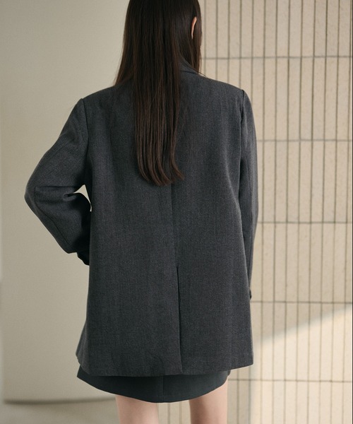 LAULEN（ローレン）の「double tailored jacket /ダブルテーラードジャケット（テーラードジャケット・レディース・カーキ/ブラウン/グレー・FREE）」の6枚目の写真