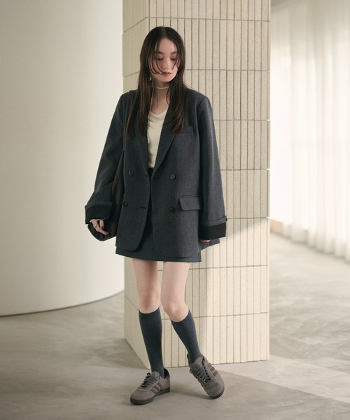 LAULEN（ローレン）の「double tailored jacket /ダブルテーラードジャケット（テーラードジャケット・レディース・カーキ/ブラウン/グレー・FREE）」の10枚目の写真
