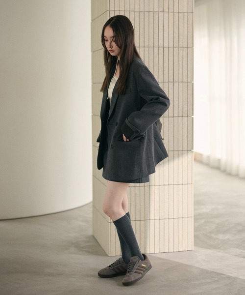 LAULEN（ローレン）の「double tailored jacket /ダブルテーラードジャケット（テーラードジャケット・レディース・カーキ/ブラウン/グレー・FREE）」の11枚目の写真
