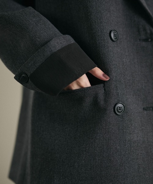 LAULEN（ローレン）の「double tailored jacket /ダブルテーラードジャケット（テーラードジャケット・レディース・カーキ/ブラウン/グレー・FREE）」の18枚目の写真