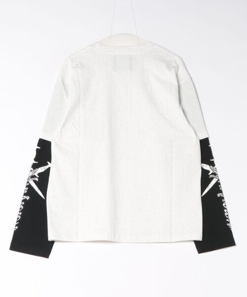 UNKNOWN LONDON(アンノウン・ロンドン)の「Unknown-Cursive Rhinestone Layered Long Sleeve(Tシャツ/カットソー・メンズ・ホワイト/ブラック・FREE)」の14枚目の写真