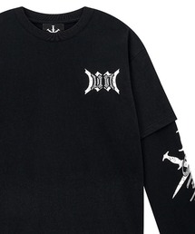 Unknown-Cursive Rhinestone Layered Long Sleeve