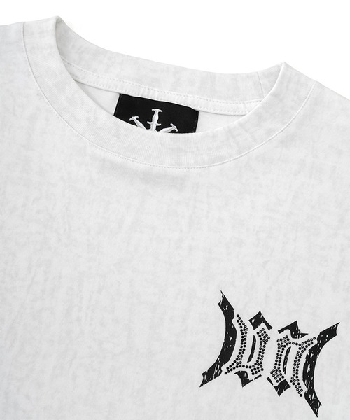 UNKNOWN LONDON(アンノウン・ロンドン)の「Unknown-Cursive Rhinestone Layered Long Sleeve(Tシャツ/カットソー・メンズ・ホワイト/ブラック・FREE)」の10枚目の写真