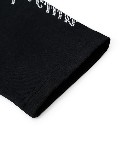 UNKNOWN LONDON(アンノウン・ロンドン)の「Unknown-Cursive Rhinestone Layered Long Sleeve(Tシャツ/カットソー・メンズ・ホワイト/ブラック・FREE)」の16枚目の写真