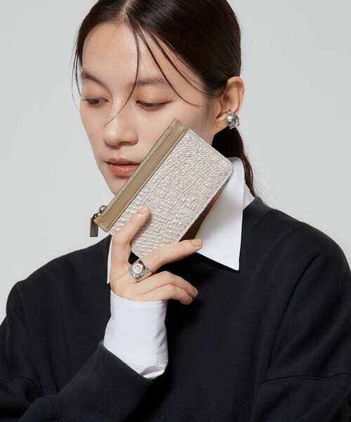 HIROKO HAYASHI(ヒロコハヤシ)の「DAMASCO(ダマスコ)フラグメントケース(財布・レディース・シルバー/ライトグレー・00)」の3枚目の写真