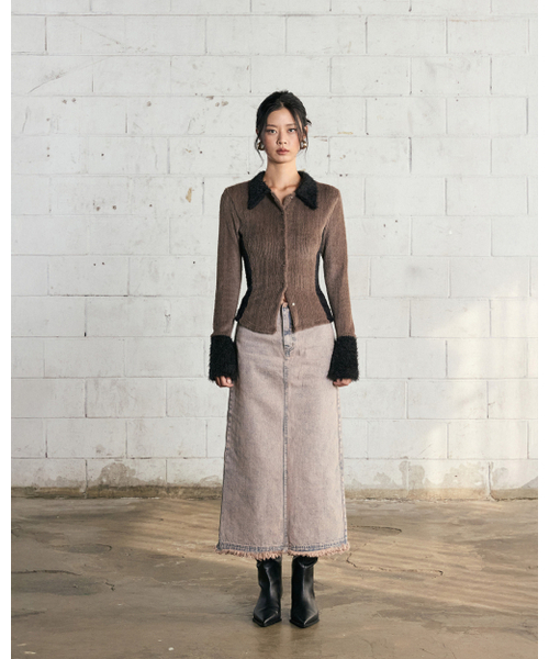 NO EXTRA TOUCH（ノー・エクストラ・タッチ）の「Hairy Fur Cardigan (Brown) / 25WTKC001BR（カーディガン/ボレロ・レディース・その他・SMALL/MEDIUM/X-SMALL）」の2枚目の写真