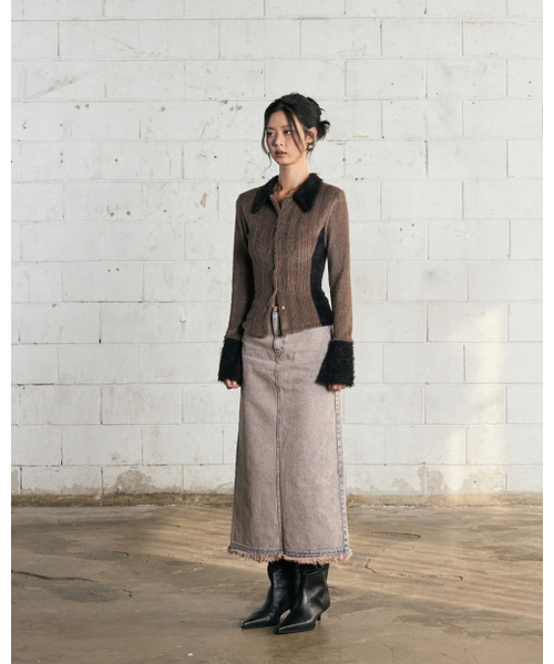 NO EXTRA TOUCH（ノー・エクストラ・タッチ）の「Hairy Fur Cardigan (Brown) / 25WTKC001BR（カーディガン/ボレロ・レディース・その他・SMALL/MEDIUM/X-SMALL）」の3枚目の写真