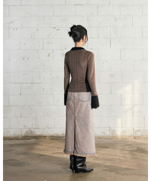 NO EXTRA TOUCH（ノー・エクストラ・タッチ）の「Hairy Fur Cardigan (Brown) / 25WTKC001BR（カーディガン/ボレロ・レディース・その他・SMALL/MEDIUM/X-SMALL）」の4枚目の写真